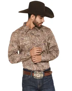 Cody James Men's Men'S Jensen Paisley Print Long Sleeve Snap Western Shirt - Cjsp26w19-Bn