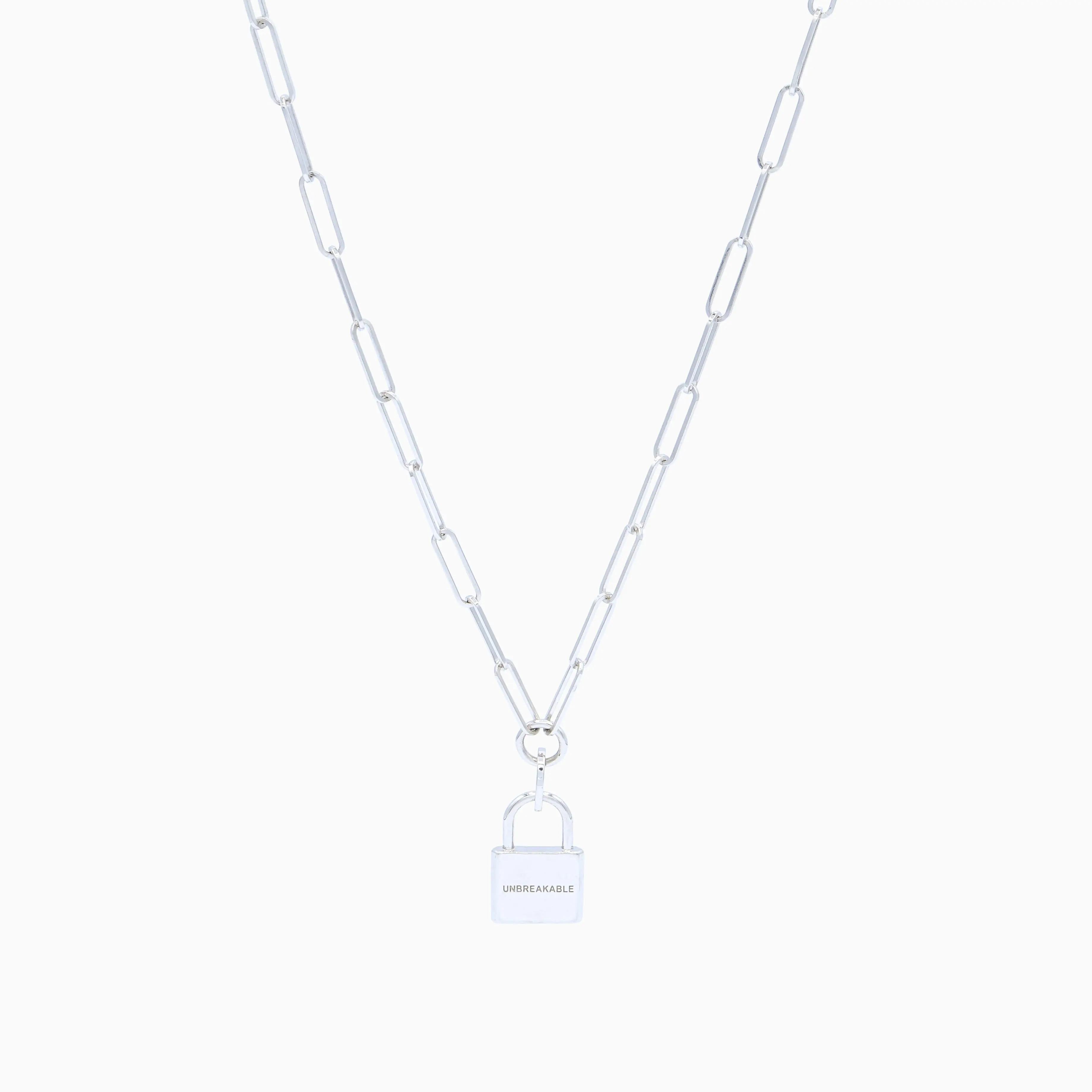 UNBREAKABLE Chain Link Necklace With Padlock