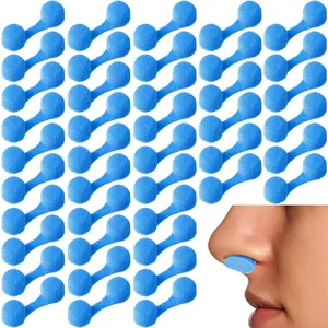 Disposable Sponge Nose Plug Filters, 100-Piece Set for Sunless Spray Tanning, Outdoor Dust Protection (Blue)