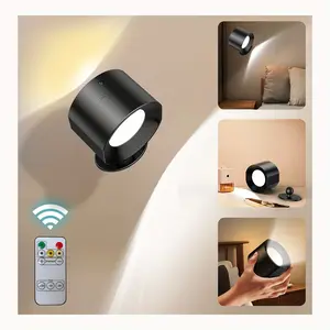 Koopala LED Wall Lamp, Wall Lamp With Up And Down Light Source, Wall Lamp With Rechargeable Spherical 360° Rotating Magnetic Ball, Support Remote Control, Wireless Wall Lamp For Reading Study Bedside