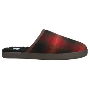 TOMS Mens Harbor Plaid Casual Slippers Casual - Red