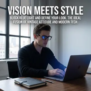 Non-Prescription Fashion Metal Square Frame Glasses - Flat Light Lens, Anti-Blue Light, Protective, Casual Style, Solid Color, All-Season Outdoor Versatile Eyewear