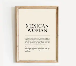 [UNFRAMED POSTER] Mexican Women Definition Art Print: Latina Feminist Home Decor