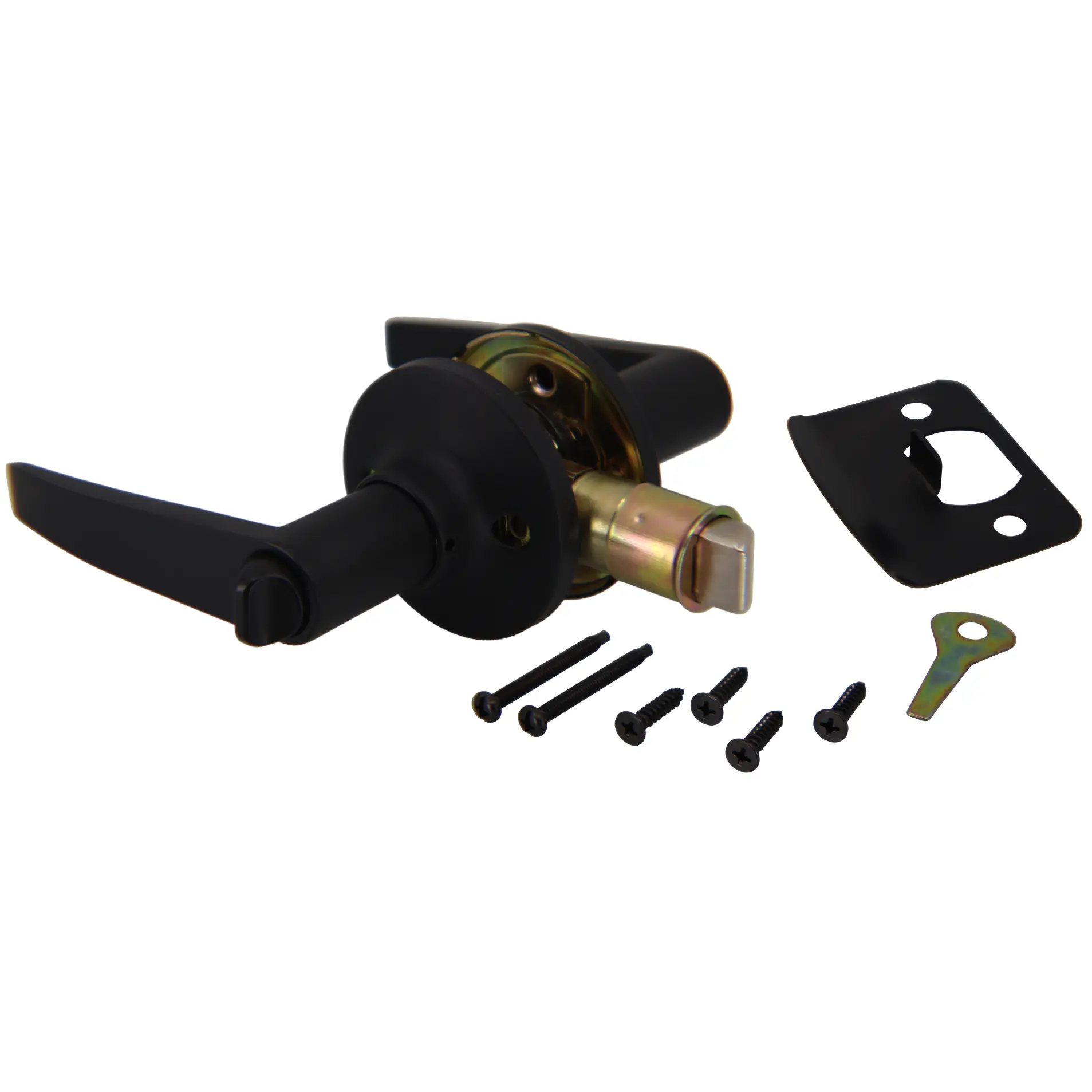 Mobile Home Parts Direct Interior Door Lever Privacy Lock, Matte Black