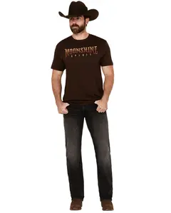 Moonshine Spirit Men's Rocky Mountain Wash Slim Stretch Denim Jeans - Mssu24j73-Blk