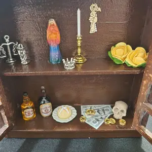 7 Potencias Santa Muerte discreet desk-top mini 5.16"niche altar