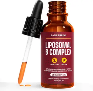 Liposomal B Vitamins Complex Liquid – Energy, Brain & Skin Health, Hair & Nails, Advanced Liposomal Delivery, Vegan, Non-GMO, Healthcare Natural, 2 Oz