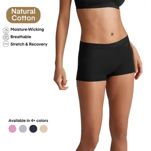 Tommy John Women’s Cotton Boyshort | Breathable Moisture-Wicking Underwear | Full Coverage, No Ride-Up, Stretch Fit, Tagless Comfort