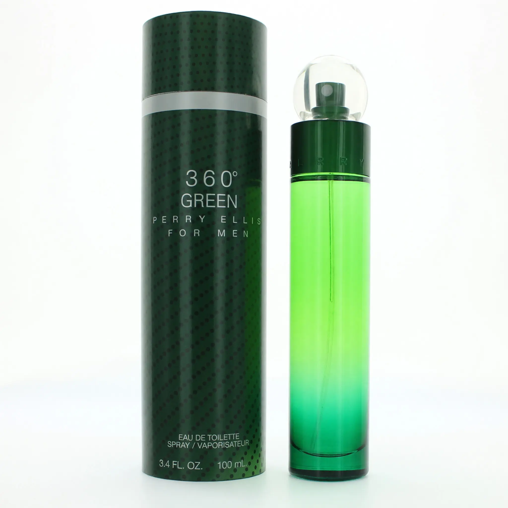 Perry Ellis 360 Green by Perry Ellis, 3.4 oz EDT Spray for Men, Grapefruit, Sea Mist Mix, 3 To 3.9 Fl Oz, Bottled Men's Fragrance, Citrus-Fresh, Grapefruit Base, Aquatic, Eau De Toilette Men's Fragrance, Cologne Men's Fragrance