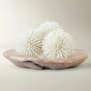Z Gallerie Faux Allium Sphere Set of 3 - Green, Black, White - Home Decor, Room Decor Accent for Home Spaces Ornaments