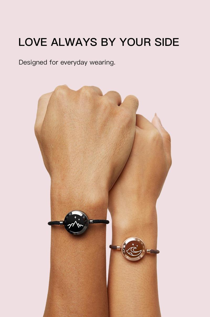 【Creative Gifts】totwoo Mountain&Sea Long Distance Touch Bracelets Functional Love Connect Gift For Boyfriend or Girlfriend or your Family 【Creative Gifts】totwoo Mountain&Sea Long Distance Touch Bracelets Functional Love Connect Gift For Boyfriend or Girlfriend or your Family