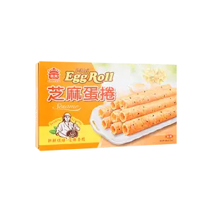 IMEI Taiwan Sesame Egg Rolls - 4 Rolls, 60g - Crispy Taiwanese Snack, Authentic Flavor