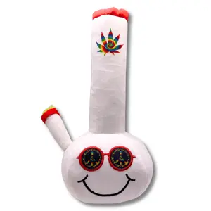 PAW:20 Billie Dog Toy - Tye-Dye Peace Sign and Leaf Design with Built-in Squeaker - Great for Fetch and Funny Photos - Makes a Unique Gift