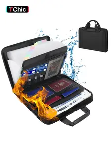 Fireproof Foldable File Storage Bag, A4 Document Organizer with Zipper Pockets, Expandable Accordion Box for Office & Travel Use, Fireproof File Folder