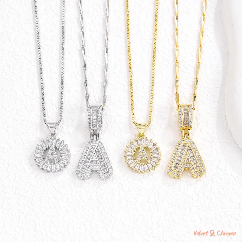 Sentimental Necklaces for Women, Exquisite Floral Initial Statement Jewelry with High-Transparency Cubic Zirconia, Handcrafted Inlay & Vacuum Electroplating - Gift for Girlfriend, Alphabet Detail Pendant, Geometric Clavicle Chain, Casual, Aaaa Zirconia, D