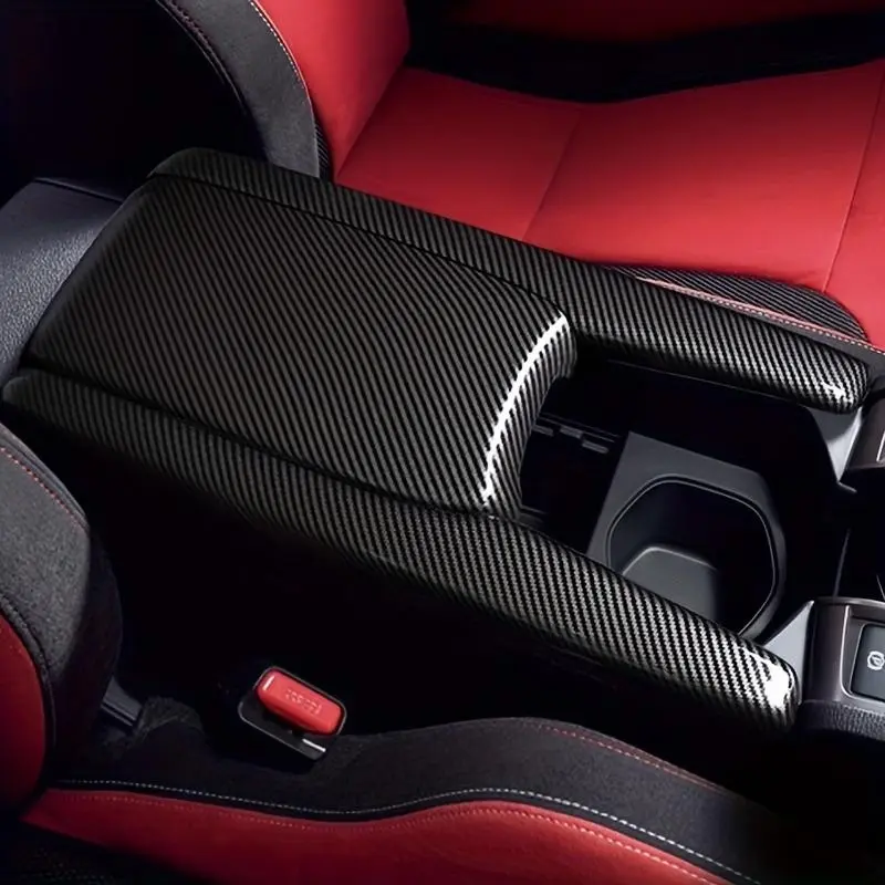 Car Center Console Box Cover, 3 Counts Car Interior Set Accessories for Honda 2016-2021, Automotive Decorative Accessories, Center Armrest Box Cover Trim Cover Interior Car Decoration Supplies Car Interior Kit, Car Interior Accessory