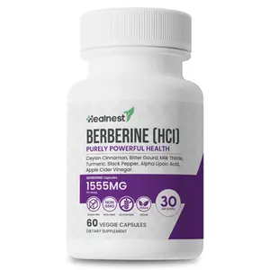 Berberine (HCI) 500mg - All Natural Ingredients - Ceylon Cinnamon, Turmeric, Alpha Lipoic Acid, Bitter Gourd, Milk Thistle -  60 Vegan Capsules.