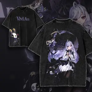 Vivian Zenless Zone Zero ZZZ Game Glitch Graphic T-shirt Streetwear Oversized Bungie Fan Gift Heavyweight Aesthetic Print Unisex Top F3A