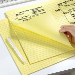 A3 Thick Draft Notebook, Study Practice Pad and Mind Map Planner with Double Sided No Bleed Paper, Left Glue Binding Design for Easy Tear Off and Secure Pages, 80gsm Thick Paper, Great for Notes, Problem Solving, Exam Review, Classwork and Daily Writing,