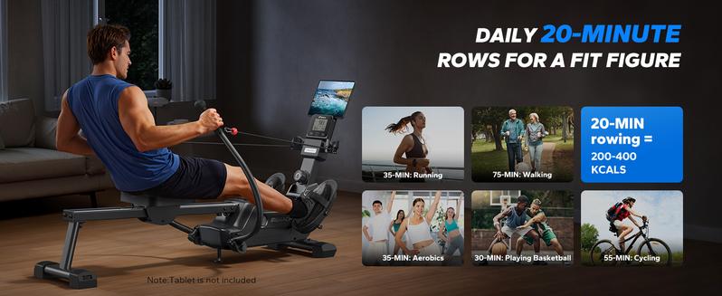 Merach Sculls Rowing Machines for Home, Magnetic Rowing Machine with 16-Level, Simulate Real Row, Ultra-Quiet Rower, Compatible Ergonomic Design, TikTokShopBlackFriday