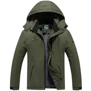 Men's Insulated Fleece Ski Jacket Water Resistant Thermal Snowboard Parka Winter Coat
