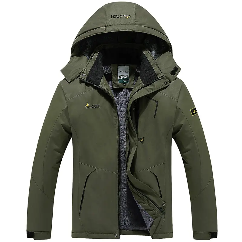 Men's Insulated Fleece Ski Jacket Water Resistant Thermal Snowboard Parka Winter Coat