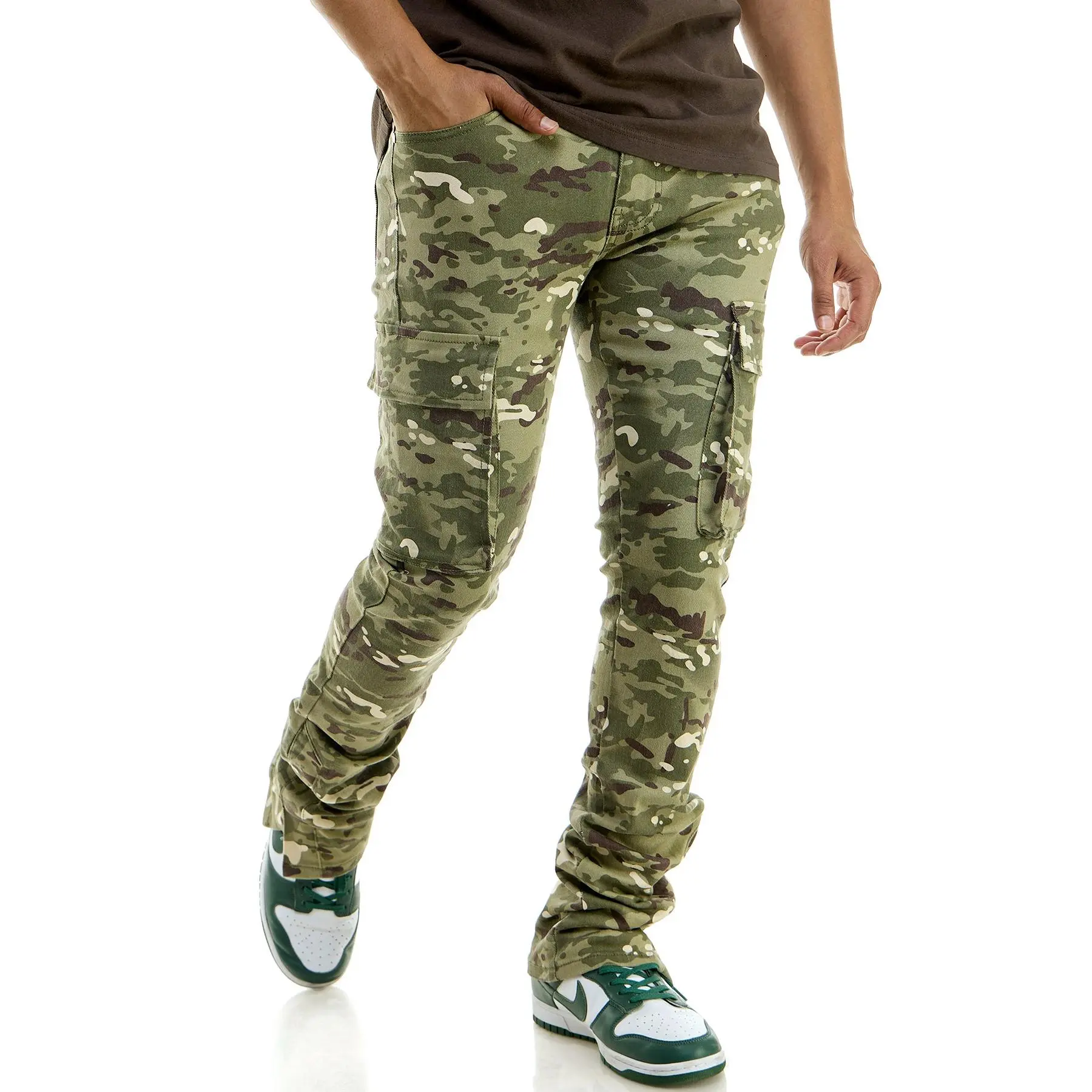 STACKED DOUBLE CARGO PANTS