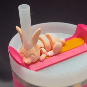 Bunny Easter Straw Buddy Accessories Fits Most Tumblers