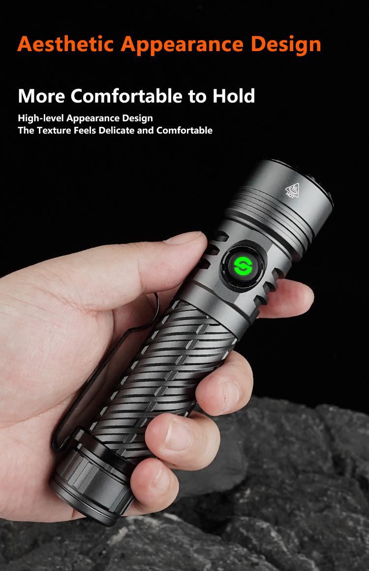 Rechargeable Flashlight Strong Light Ultra Bright Portable Outdoor Camping Flashlight Home Ultra Long Endurance Lighting Six Modes