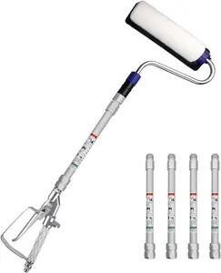 ZHUITU Airless Paint Sprayer Roller Inner Feed for High Pressure Airless Spray Gun with Wand Power Wall Brush Self-Priming Paint Roller 11.8 inch Extension Pole swivel joint