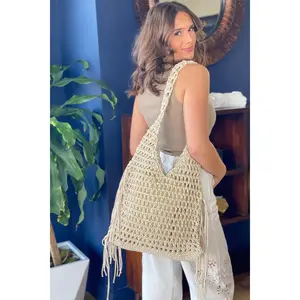 .Mirelle Macrame Fringe Tote