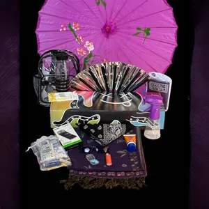 Festi Kit Platinum Full Kit for Music Festivals Essential Survival Set with Pashmina Hand Fan & More Perfect Gift for Festival Goers - Box