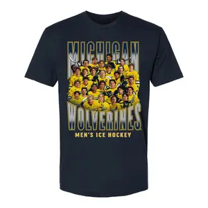 Official Michigan Wolverines Mens Hockey 2025-2026 Team Shirt, Vintage College Hockey Graphic Tee, Michigan Hockey Fan Apparel