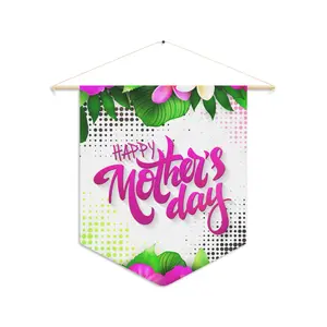 Home Decor Fabric Pennant with Wood Dowel