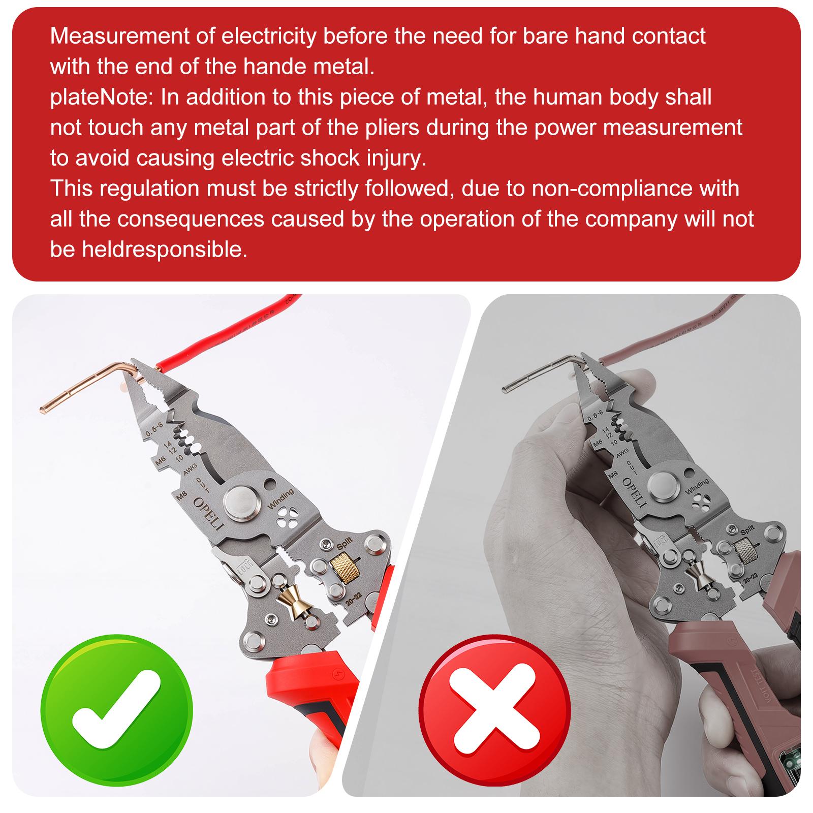 OPELI 16-in-1 Wire Stripping Pliers, 2026 New Rechargeable Wire Strippers Tool with Voltage Tester&Alarms, Detectable 12-250V, Heavy-Duty Electrical Pliers&Wire Cutters–for Professional and Home Use