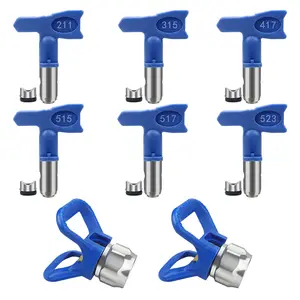 ZHUITU Airless Spray Tip with 7/8 Guard Series for High Pressure Nozzle Airbrush Tools Home Garden HVLP Container Ultra-Light Electric Handheld Refill Kit airless spray gun paint sprayer graco