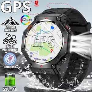 Ai Gpt Voice Assistant GPS Smartwatch with Compass, Altitude, Barometer, 100+ Sports Modes, Long-Lasting 530mah Battery, Unisex Outdoor Fitness Tracker