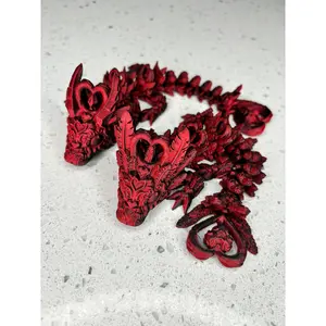 Baby Dark or Light Heart Dragons 3D Printed Decor unique