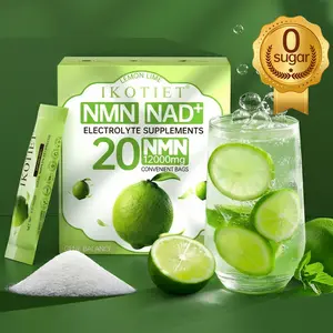 IKOTIET nmn+NAD+ Super All-in-One Nutritional Supplement - NAD Supplement - Energy and DNA Repair, Anti-aging, Improved Brain Function, Women's Health and Beauty - IKOTIET-NAD 0 Sugar Solid Beverage 20 sachets (1 box) + 1 trial pack (Lemon Lime Flavor)