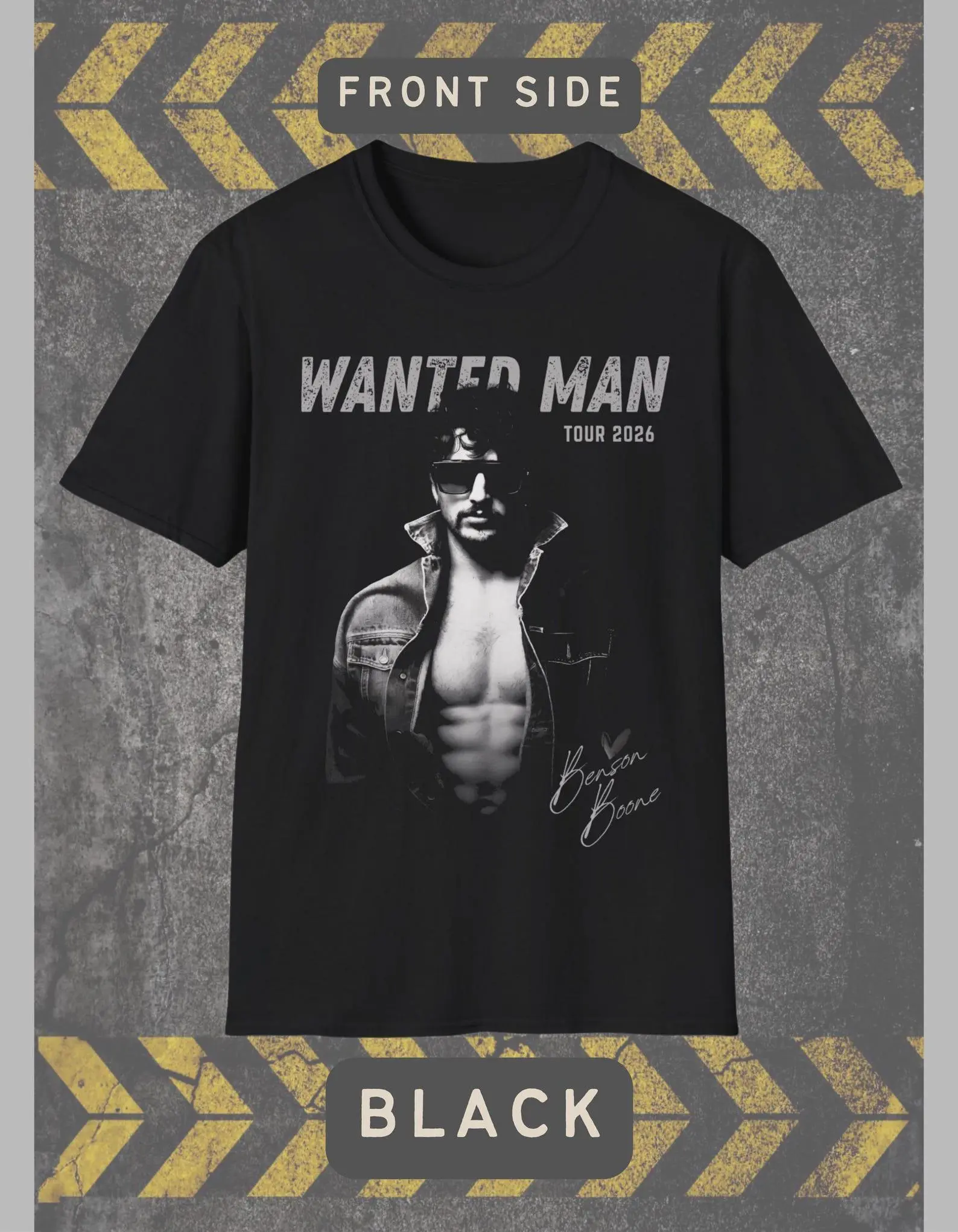 Unisex Retro BB Wanted Man Tour 2026 - Gift for fans Benson Boone