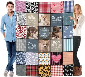 Custom Dog Blanket Personalized Blanket with Dog Photo Pet Picture Blanket Dog Memorial Gifts Personalized Dog Blanket Pet Sympathy Gifts