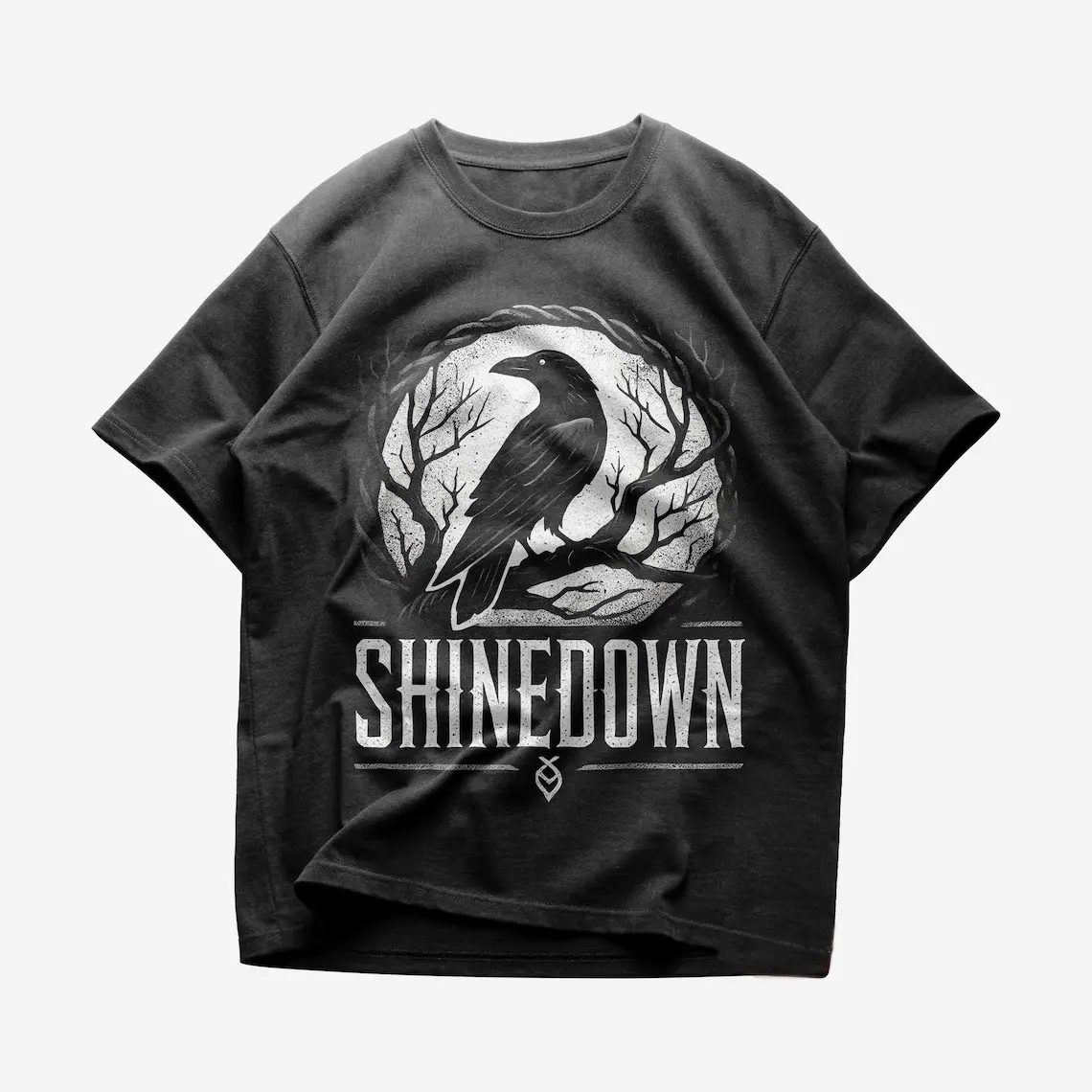 Women's Fitted Short-Sleeve T-Shirt with Rock Band Graphic Print, Casual Round Neck Cotton Streetwear for Concerts