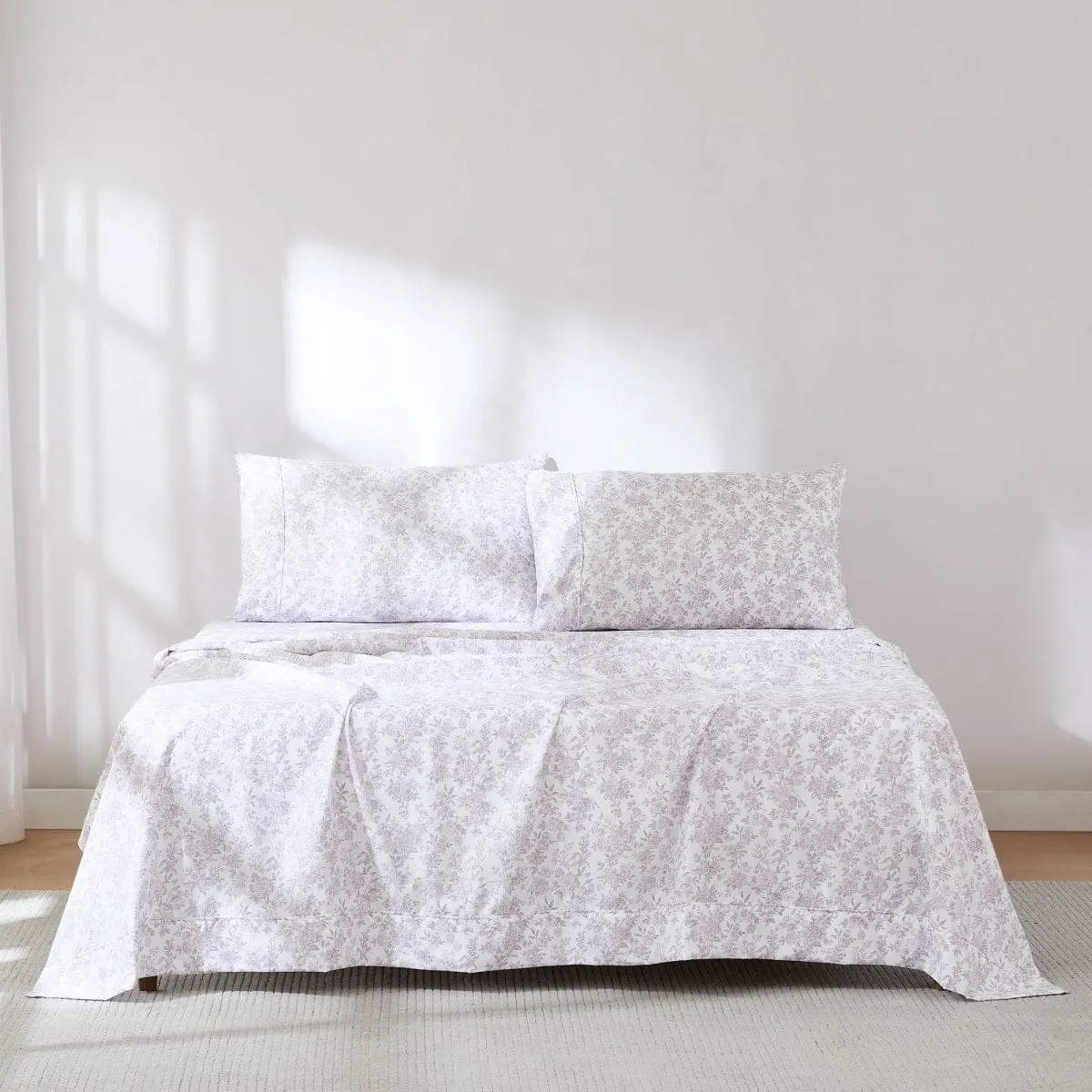 Lush Decor Peony Toile Decorative Floral Bedding Sets - 4 or 6-Pcs Complete Queen Bedding Sheets & Pillowcases, Microfiber Comfort, OEKO-TEX Certified, Machine Washable, Decorative Bedsheet Sets, Queen Bedding Sets