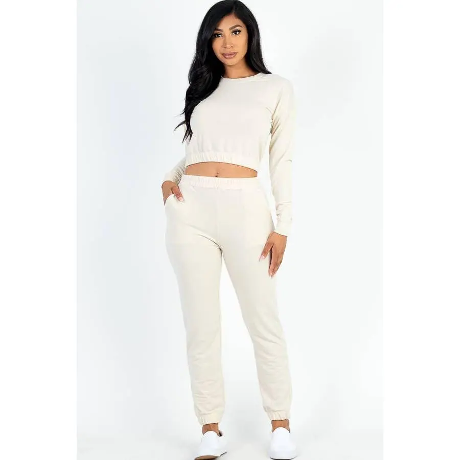 French Terry Joggers Beige