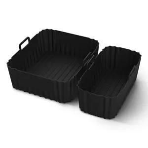 Silicone Air Fryer Liner, Reusable Food Grade Silicone Air Fryer Liner, Heat Resistant Non-stick Easy Clean Baking Pan for Home Kitchen, Air Fryer Accessories