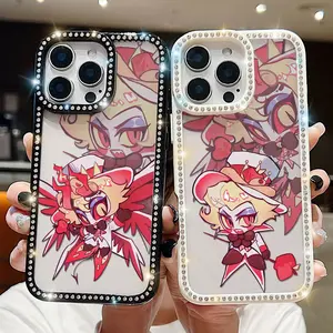Lucifer Morningstar phone case for iPhone 17/16/15/14/13/12/11/Pro/max/plus/AIR,Drop-proof and shockproof,  Full-coverage double-sided diamond glitter PC Acrylic back with TPU soft-edged cover Protection Protective Cellphone Smartphone Casing Protector ha