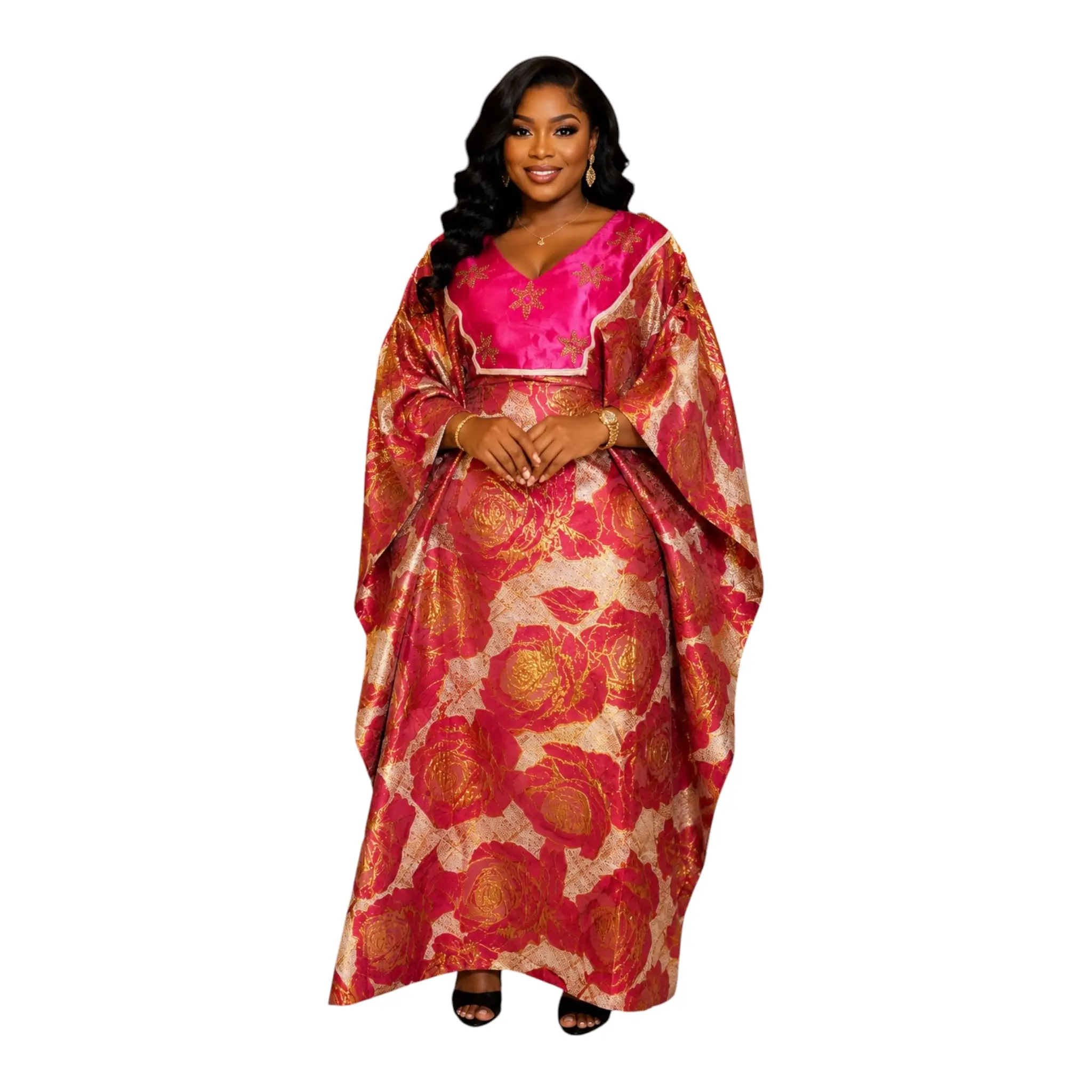 CRZ Elegant Damask Brocade Bubu