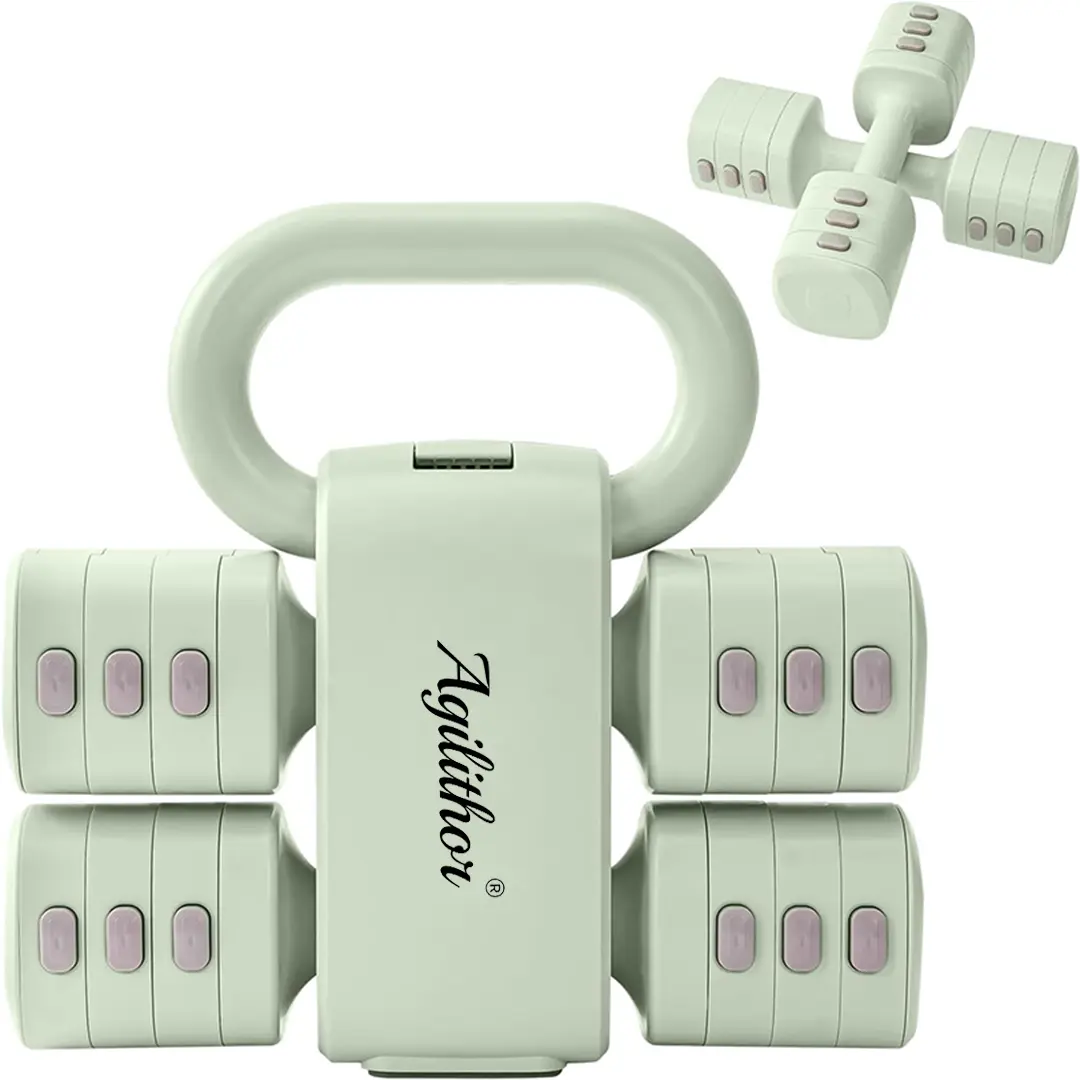 Adjustable Dumbbell Set - Compact, Detachable Weights Home Gym Equipment for Strength Train and Full-Body Workouts
