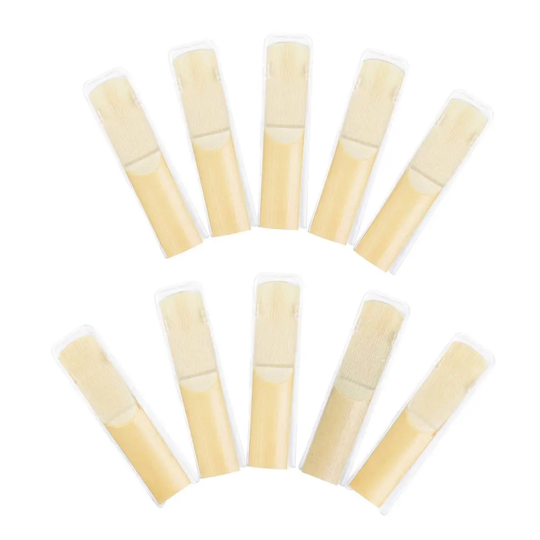 Eb Middle Saxophone Reeds, 10 Counts/set Saxophone Reeds Pack Eb Saxophone Reeds with Storage Box, Wind Instrument Accessories for Saxophone