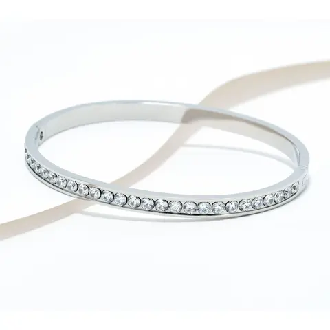 Steel by Diamonique Pave Bangle